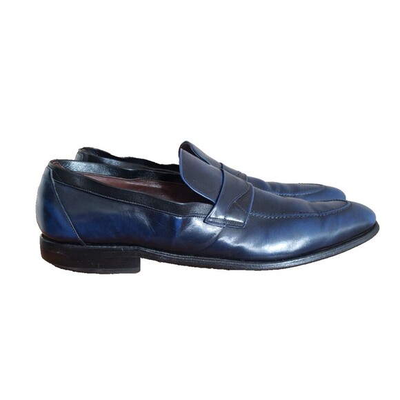 Allen Edmonds Sutton Loafers Size 14 AAA Blue Leather Men\'s Dress Slip On Shoes main image 3